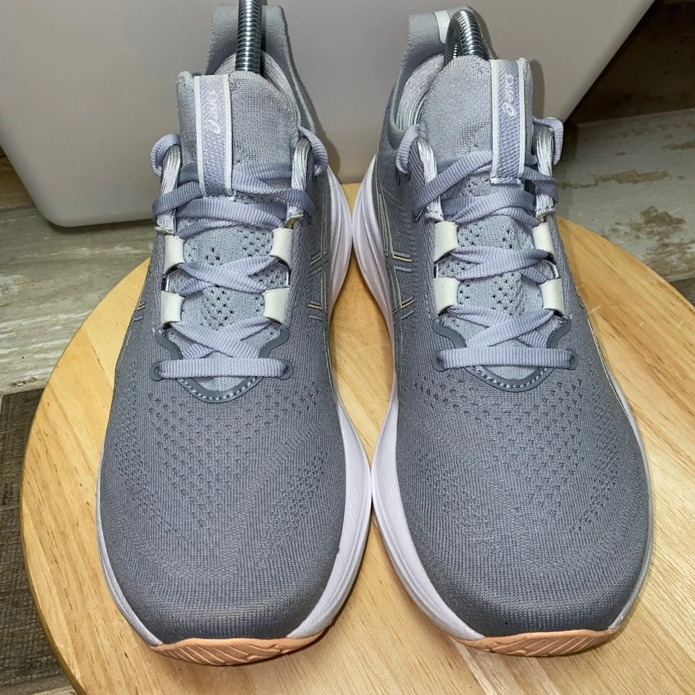 ASICS Gel Nimbus 26 Shoes Womens 8.5 US Gray PureGEL Running Walking 1012B601 - Picture 12 of 15